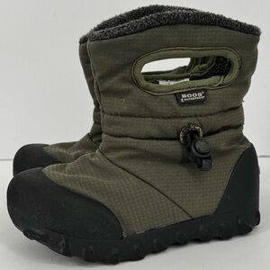 Bogs Army Green B-Moc Puff Pull On Winter Snow Boot Toddler Boys Size 9